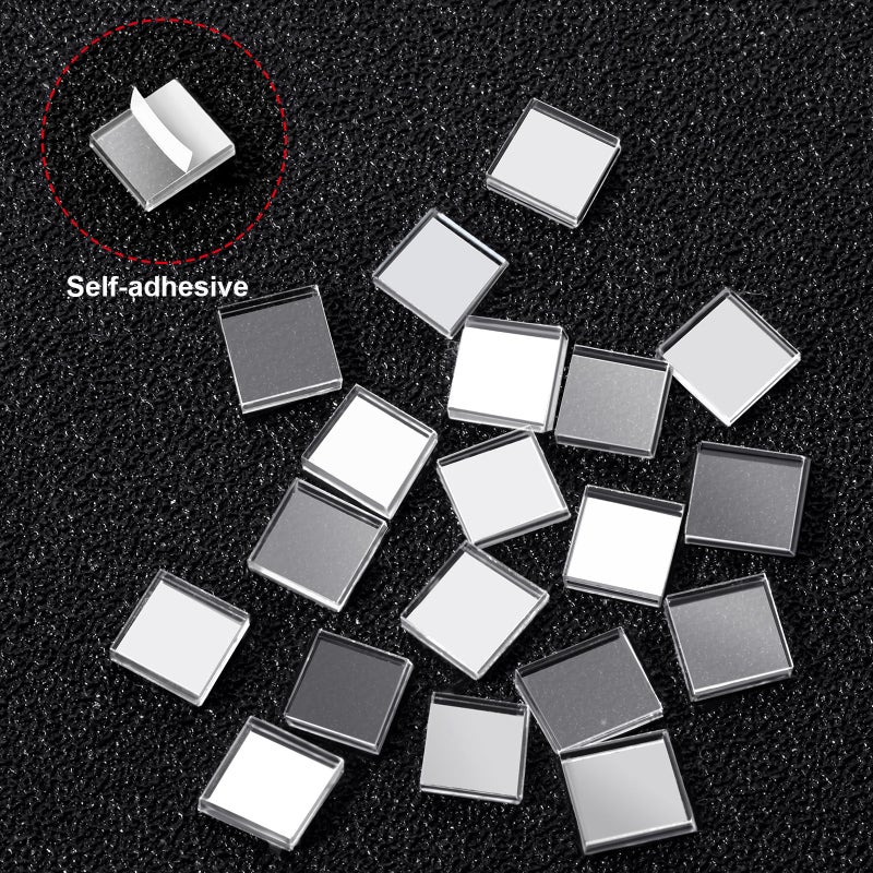 SATINIOR 36000 Pcs Disco Ball Mirror Tiles Self Adhesive for Crafts 5 x 5 mm Small Disco Tape Ball Stickers Square Mosaic Tiles Mirror Pieces for DIY Craft Party Decor - Image 3
